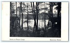 c1920's Sunrise At Pioneer Camps Cabin On Forest Lake Bridgton Maine ME Postcard picture