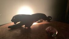 Vintage MCM 1950s Yellow Eyed Panther Tv Lamp picture