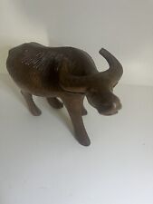 Hand Carved Wooden Water buffalo made in the Philippines. picture