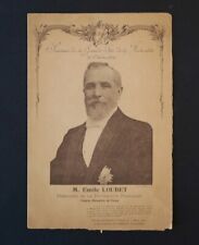 Presidency Republic Menu October 30, 1904 Presidential President Emile LOUBET  picture