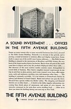 1930 The Fifth Avenue Building New York ~ VINTAGE PRINT AD picture