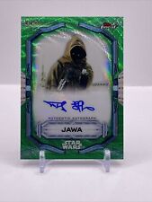 2022 Topps Finest Star Wars Jawa- Rusty Goffe Auto Green /99 picture