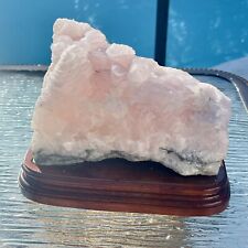 Authentic Pink Mangano Calcite Crystal Large Cluster w/ Stand Display Base picture