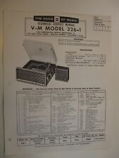 60's V-M Voice of Music Technical Service Manual MODEL  326-1  BIS picture