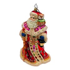 Christopher Radko Wisdom And Light Santa Glass Christmas Ornament 7” 2003 picture