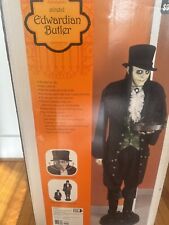 Vintage Gemmy Life Size Edwardian Butler Animated Halloween Prop (New) picture