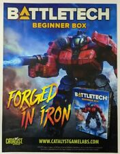 Battletech Beginner Box Print Ad Game Poster Art PROMO Original Forged in Iron picture