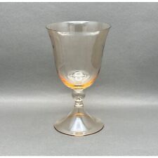 Vintage Golden Yellow Iridescent Urn Style Pedestal Glass Vase picture