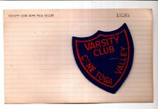 VINTAGE VARSITY CLUB CONE TOGA PRE-PRODUCTION PROTOTYPE EMBROIDERED PATCH picture