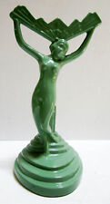 Frankart style 20's nude nymph Art Deco greenie lamp 9