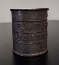 Vintage Rumford Measuring Cup Thirds Quarters Tin Metal Cup picture