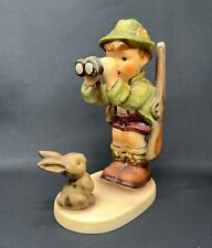 Vintage 1980 Goebel Hummel Good Hunting Figurine Boy Holding Binoculars, Signed picture