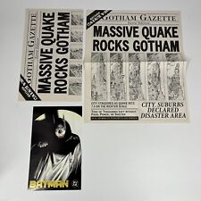 BATMAN CATACLYSM GOTHAM GAZETTE MASSIVE QUAKE ROCKS GOTHAM X2 Plus Mini Poster picture