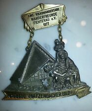 Wanderfreunde Volkswandertag Hiking medal 1977 Chapel Matzenbacher Virgin Mary picture