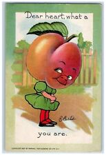 Curtis Artist Signed Postcard Girl Peach Head Tuck's c1910's Unposted Antique picture