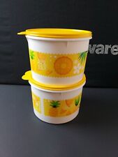 Tupperware Fruits Theme Stacking Canister Set of 2 New 3.4L / 14 Cups picture