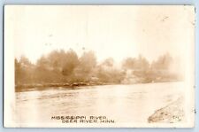Deer River Minnesota MN Postcard RPPC Photo View Of Mississippi River c1940's picture