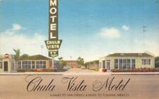 California CA   CHULA VISTA MOTEL  Roadside  c1950's Linen  Postcard picture