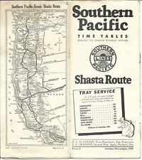 Oct-Nov 1935 Southern Pacific Time Tables Shasta Route picture