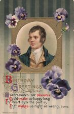 The Birthday Greeting John Winsch Embossed Robert Burns c.1908 Postcard A425 picture