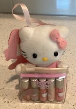 2006 Vintage Hello Kitty 5 Flavored Lip Glosses In Package With Plush Toy picture