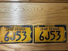 1949 Pennsylvania License Plate 92980 picture