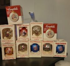 Vintage lot of Campbell's Soup Kids Glass Bulb Christmas Ornament picture