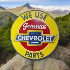 CHEVROLET GENUINE PARTS PORCELAIN ENAMEL  SIGN  48 INCHES 4 FEET  DSP picture