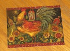 Susan Winget Art - Rise And Shine Rooster - Vintage Lang 5 x 6 Note Card 4ct picture
