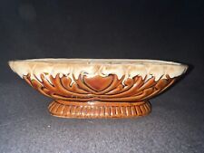 Vintage MCM Brown Glaze Footed Planter Perfect Condition, No Chips picture