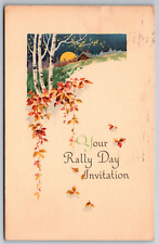 Rally Day Invitation 1927 Philadelphia Bethlehem PA Pennsylvania Moon  Postcard picture