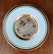 Plate Chokin Collection Dynasty Gallery 50th Anniversary Ceramic 24K Gold 4