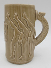 Vtg Hans Huber Pottery Sculptural Mug Stein 1979 Can-Can Musical Legs Bavarian picture