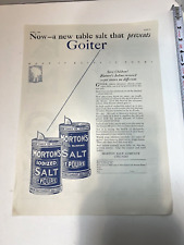 Print Ad Morton Salt Prevents Goiter 1925 Save Children Natures Iodine Restored picture