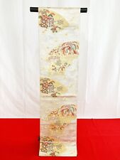 Japanese Kimono Obi 'FUKURO OBI' Silk/Gold/Silver/Phoenix/Flower N291 picture