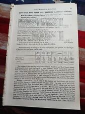 1901 Train Report NEW YORK NEW HAVEN & HARTFORD RAILROAD Woodlawn NY Providence picture