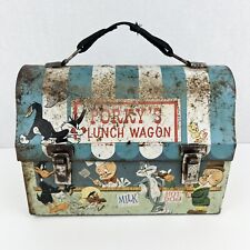 Vintage Original 1959 Warner Bros Porky’s Lunch Wagon Lunch Box Metal No Thermos picture