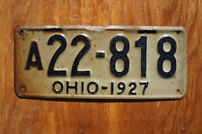 1927 Ohio License Plate A22 - 818 picture