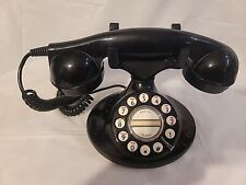 Black Retro Classic Desk Phone Vintage Rotary Push Button Digital Antique 966 picture