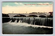 Sioux Falls SD-South Dakota, New Concrete Bridge, Antique Vintage Postcard picture