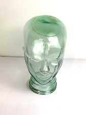 Vintage Clear Glass Mannequin Head for Display Authentic Full Size Head Hat Dis picture