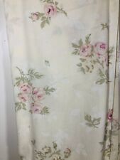 Vintage Jessica McClintock Queen Flat Sheet Ecru Roses Pleating Shabby Cottage picture