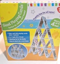 Giant Playing Cards 54 Pieces For Building Card Houses New Kids Family 4x7