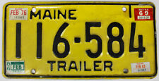 Original Vintage Maine Trailer License Plate 1969-1986 picture