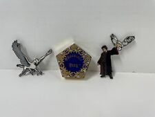 Wizarding World of Harry Potter Chocolate Frog, HP w/ Hedwig & Hippogriff Pins picture