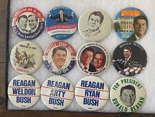 Vintage rare Ronald Reagan large  Presidential campaign BUTTONS  12 picture