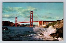 San Francisco CA-California, Golden Gate Bridge, Antique Vintage Postcard picture
