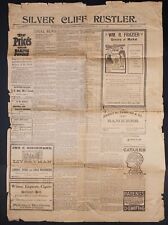 Rare antiquarian newspaper SILVER CLIFF RUSTLER Custer County Colorado 1906 west picture