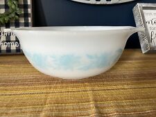 Vintage Glasbake Cinderella Handle Mixing Bowl J2356 Blue Thistle picture