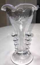 VTG Imperial Glass Co Candlewick characterized by glass beads on the sides vase picture